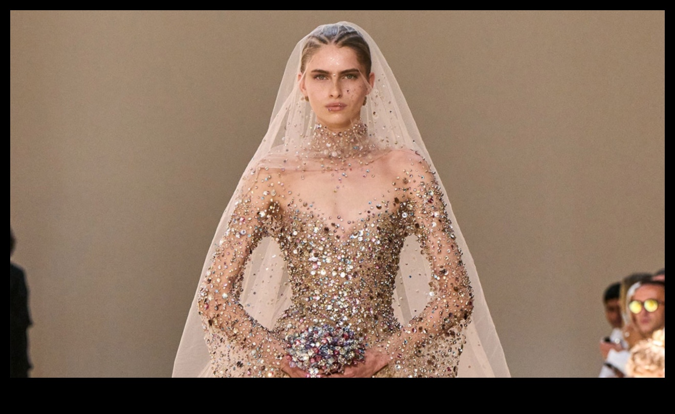 Futurist Flair Bridal Couture με Runway Radiance 1 Futurist Flair: Runway Radiance in Modern Bridal Couture