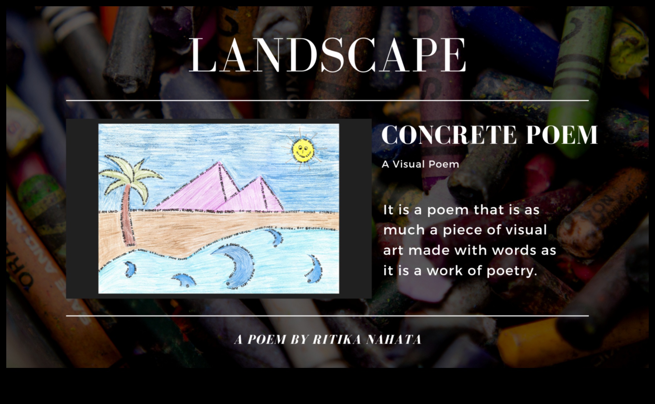 Το Τοπίο της Εικαστικής Ποίησης 1 Εικαστική Ποίηση: Εκφραστικά και καλλιτεχνικά τοπία που διηγούνται μια ιστορία